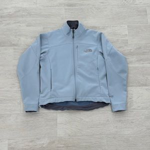 The North Face Light Baby Blue Apex Bionic Soft Shell Full Zip Jacket Size XS